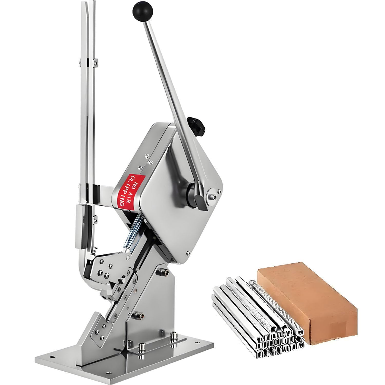 Genérico Pinza para Salchichas en Forma de U, máquina Manual para sellar y Atar Salchichas en Bolsas con Cortador, para Uso Comercial en supermercados, panaderías y envasado de Carne. (Máquina+6)