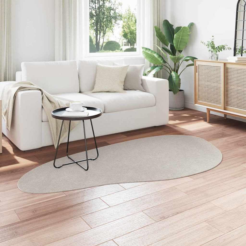 Dywan obszarowy HUARTE Sand z poliestru 100 x 200 cm z antypoślizgową podkładką, nadaje się do prania i miękki, idealny do salonu, sypialni, korytarza, pokoju dziecięcego, nowoczesnego i