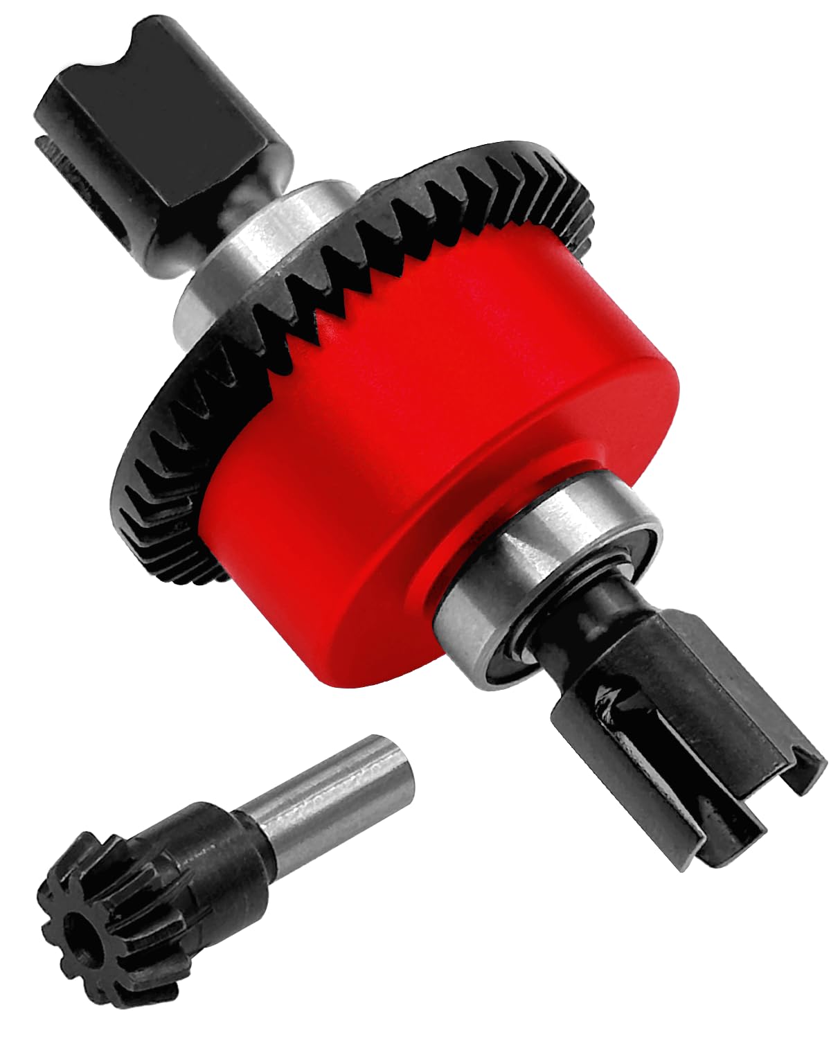Rcarmumb 43T Differential Active with 10T Input Gear Upgrades Part for Arrm a 1/7 Fireteam Mojave 1/8 Karton Notorious Outcast Talion,Metal Diff Set Hops Up,Replace #ARA310957,Red