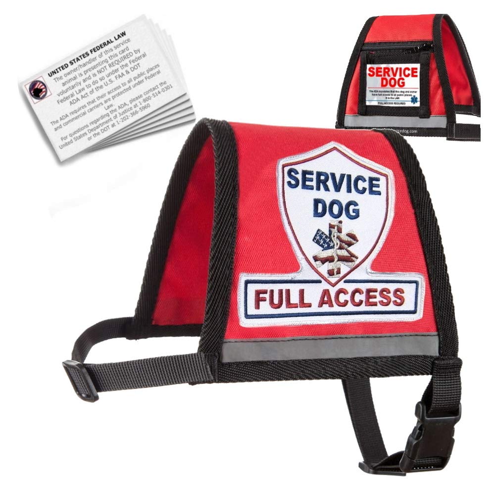 Complete Service Dog Vest with Exclusive Patch, ID Badge and Zipper Pocket (23
