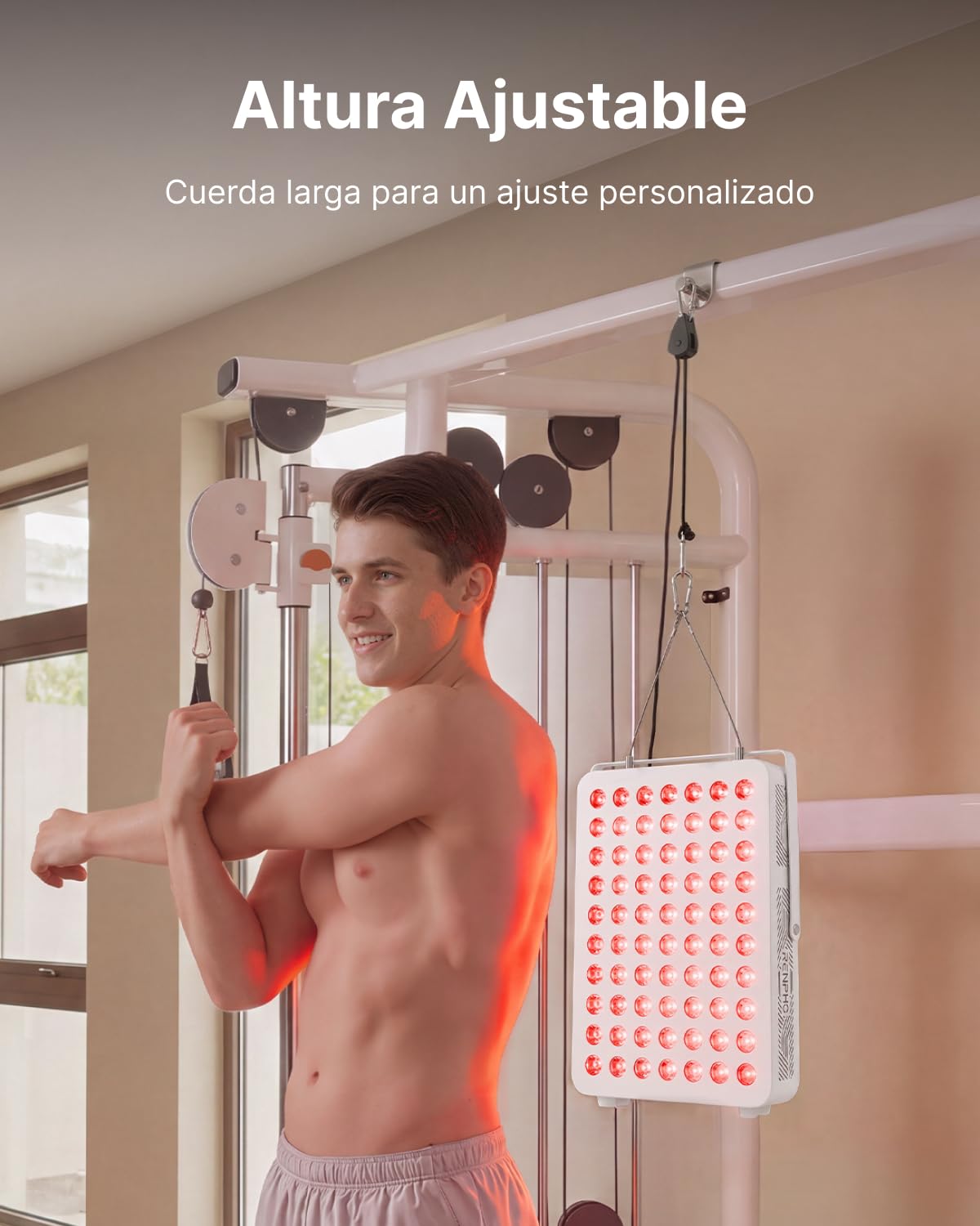 RENPHO Lámpara de luz roja, lámpara de panel, 70 LEDs Doble Chip 5W