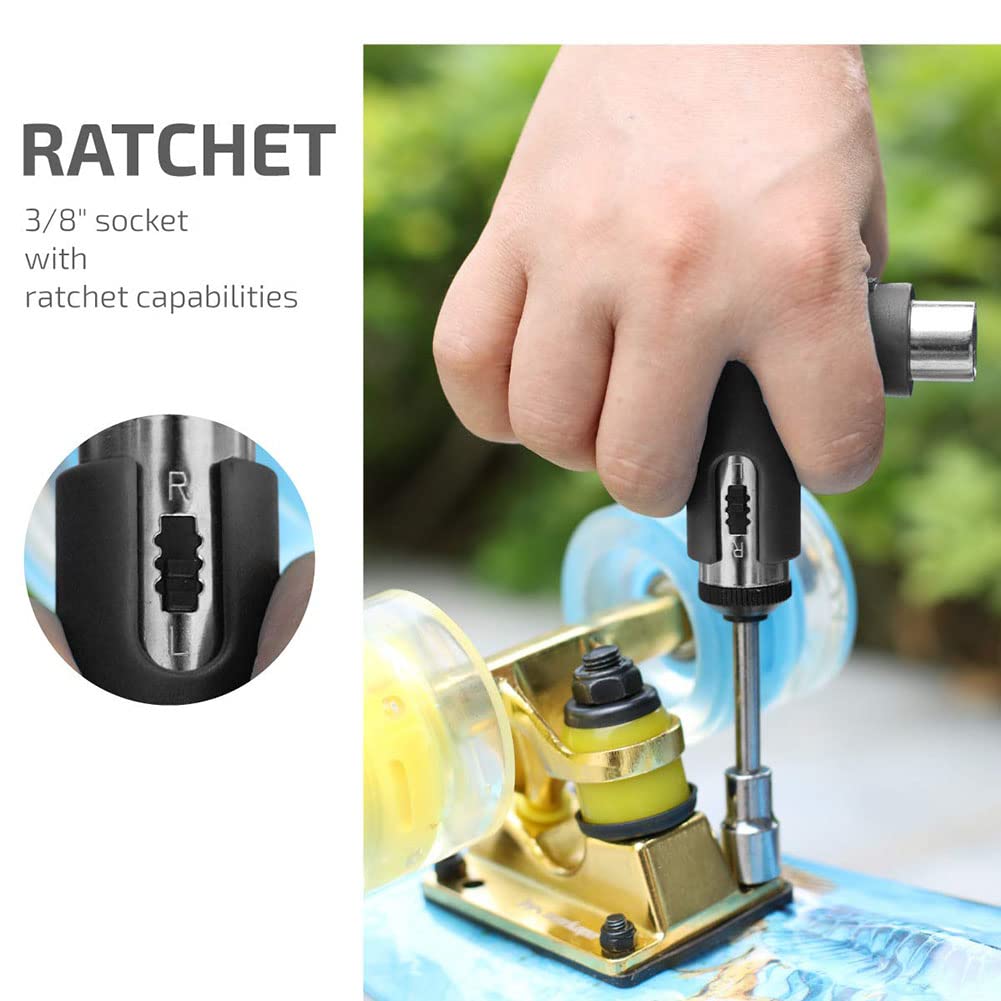Tlilyy Skateboard Tool Roller Skate Scooter Réglage T-Wrench Long Board Fish Board Repair Tools Spanner Screwdriver