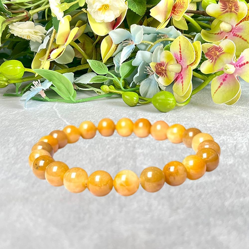 8mm Golden Healer stone Round Beads Stretch Bracelet