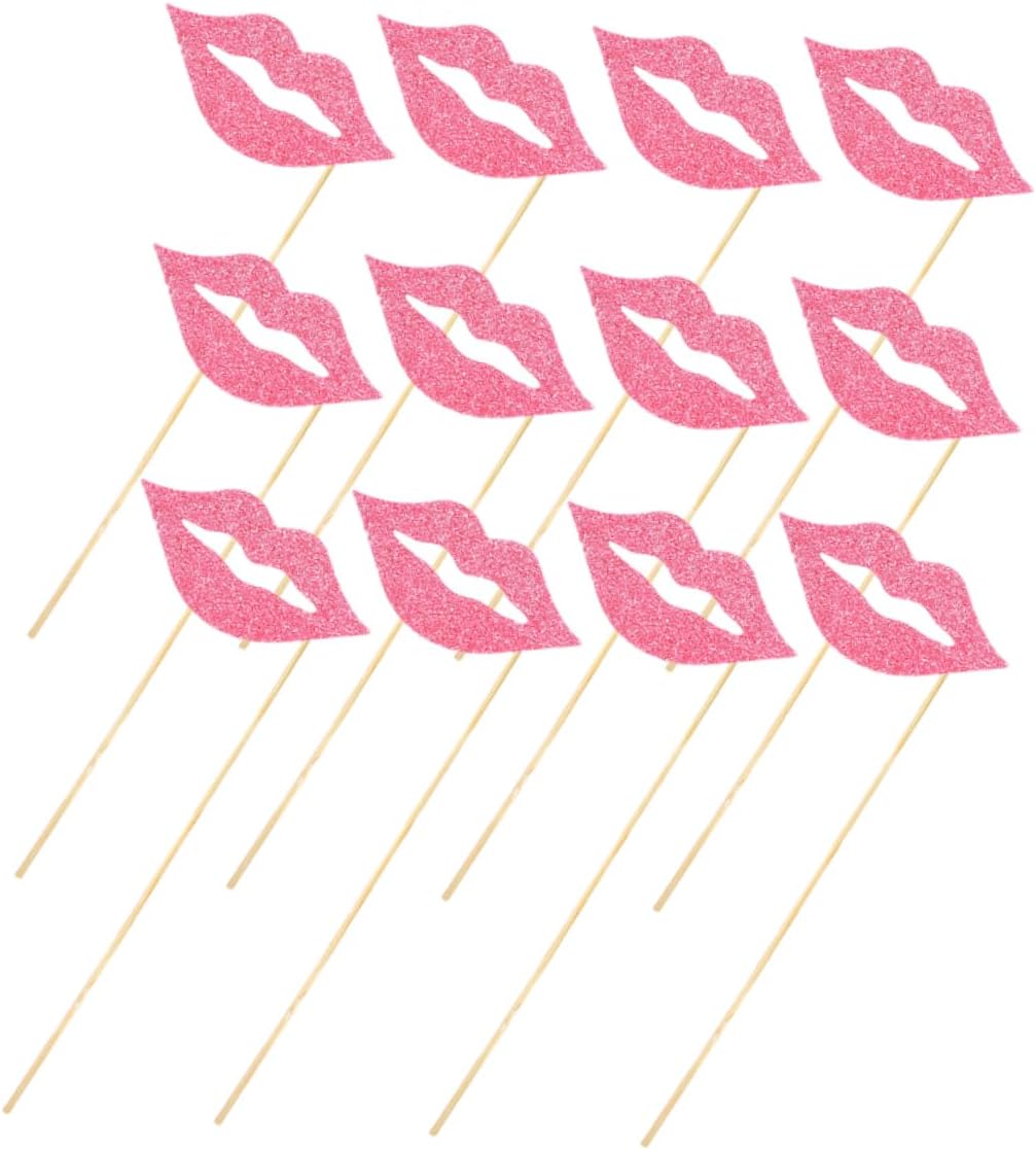 Luxshiny 40 Sets Wedding Party Photo Booth Props Funny Festival Lip Decor Supplies for Costume Parties and Family Gatherings Premium Quality Decorative Props for Weddings and Birthdays