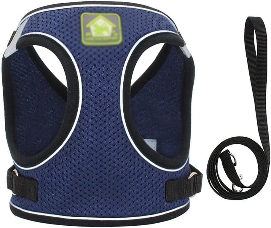 Dog Sling Summer Pet Adjustable Reflective Vest Walking Dog Polyester Mesh Strap Small and Medium-Sized Dogs (F X)