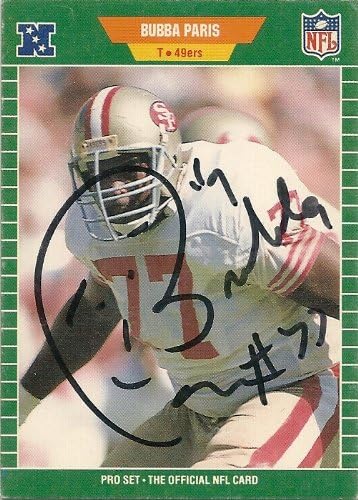 1989, Bubba Parris, San Francisco 49ers, Signed, Autographed, Pro Set Football Card, Card # 387, a COA Will Be Included