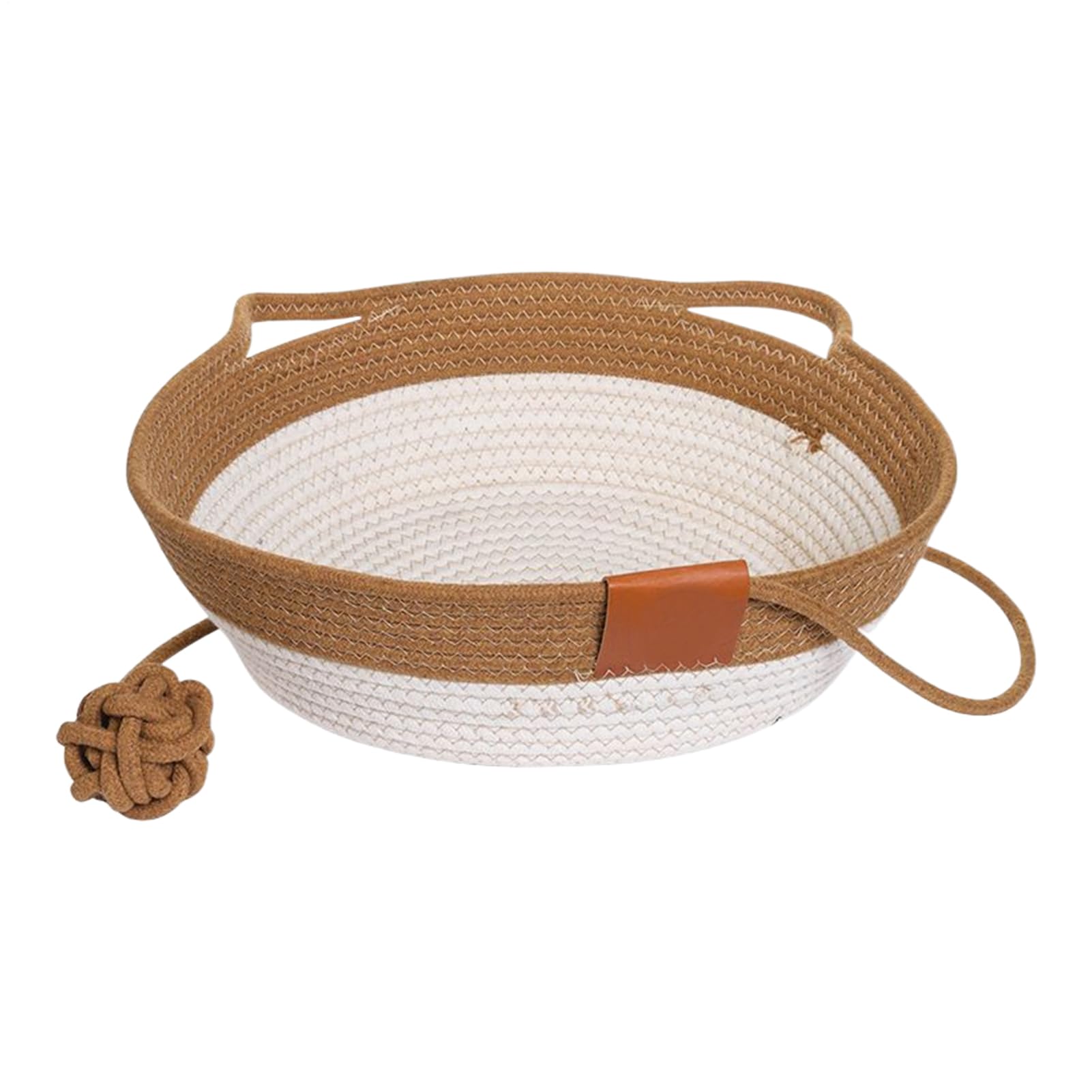 Panier pour chat tressé respirant avec coussin de protection