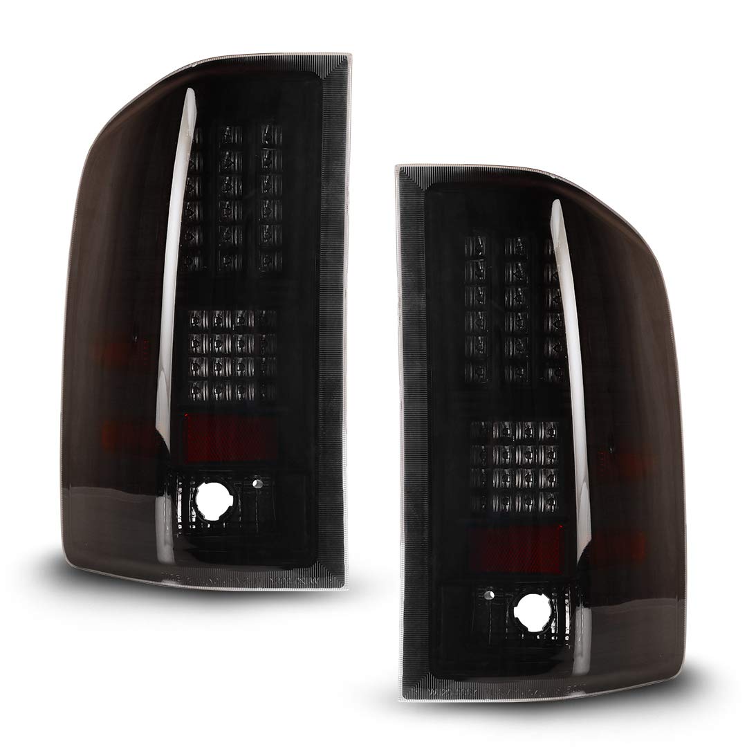 Photo 1 of Nixon Offroad LED Tail Light For 2007-2013 Chevy Silverado 1500 2500HD 3500HD (NOT fit 2007 Classic Models), 2014 Chevy Silverado 2500 3500 (Only Fit For 3047 Reverse Light Bulb) Black/Smoke Lens Smoked