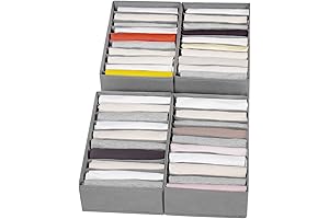 Organizer for Drawer Compartment, Foldable Clothes Organizer for Closet Storage, 10 Grids T-Shirt Organizer Drawer