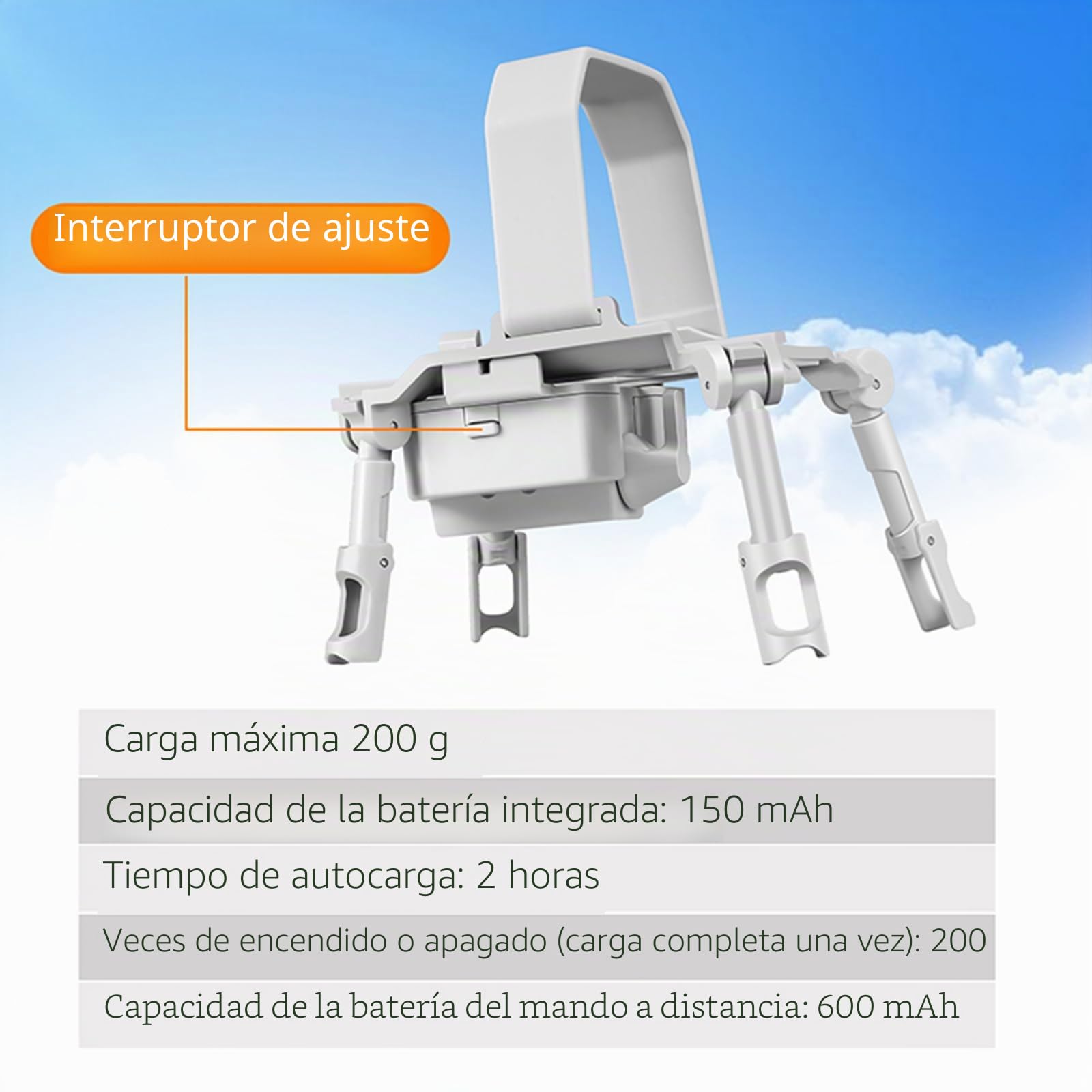 Sistema de Lanzamiento Aéreo para Drones Universal para DJI Mini 3 Pro/Mini 3 – Compatible, capacidad de carga 200 g, mando a distancia 1000 m, Gris Claro