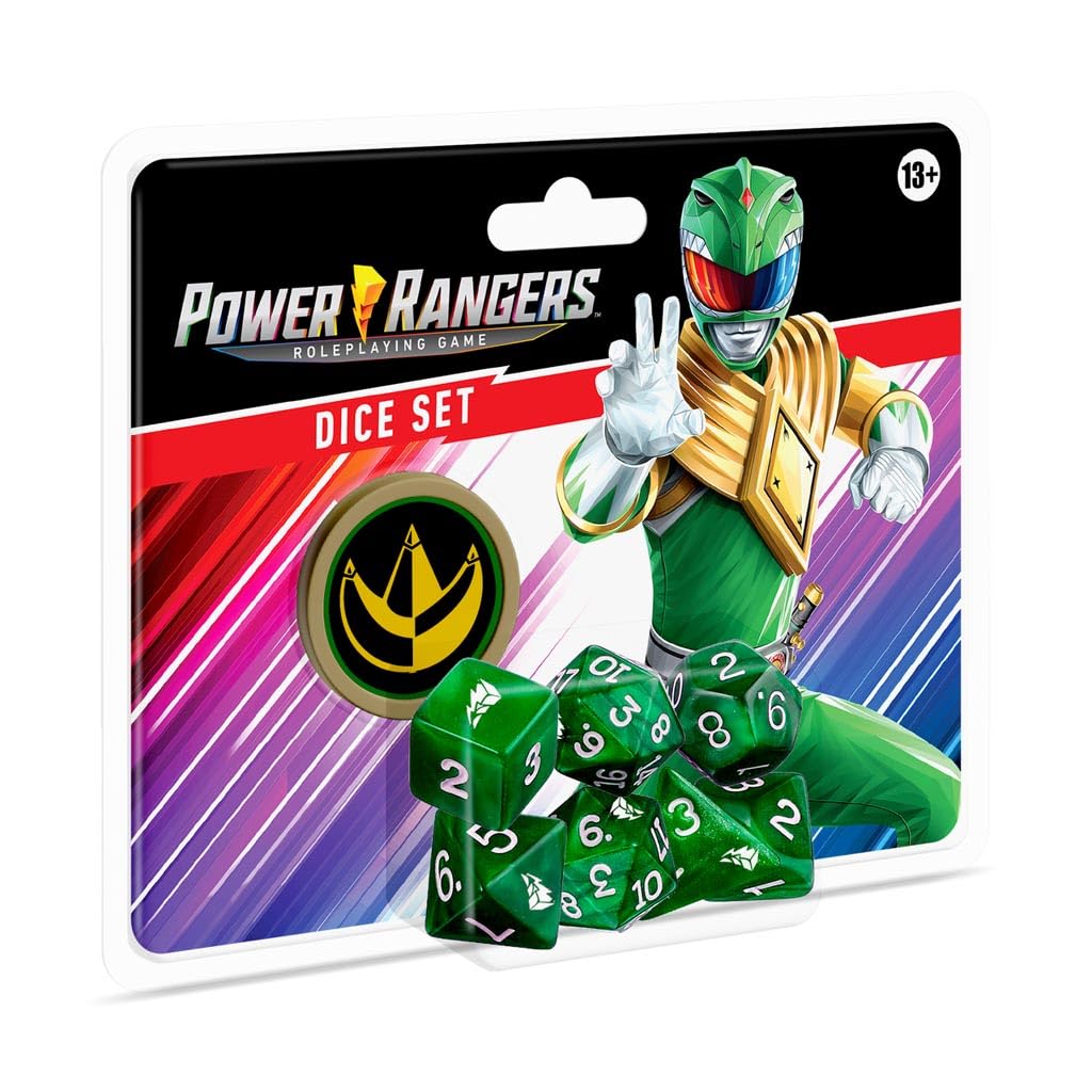 Renegade Game Studios Power Rangers RPG Dice Set Green