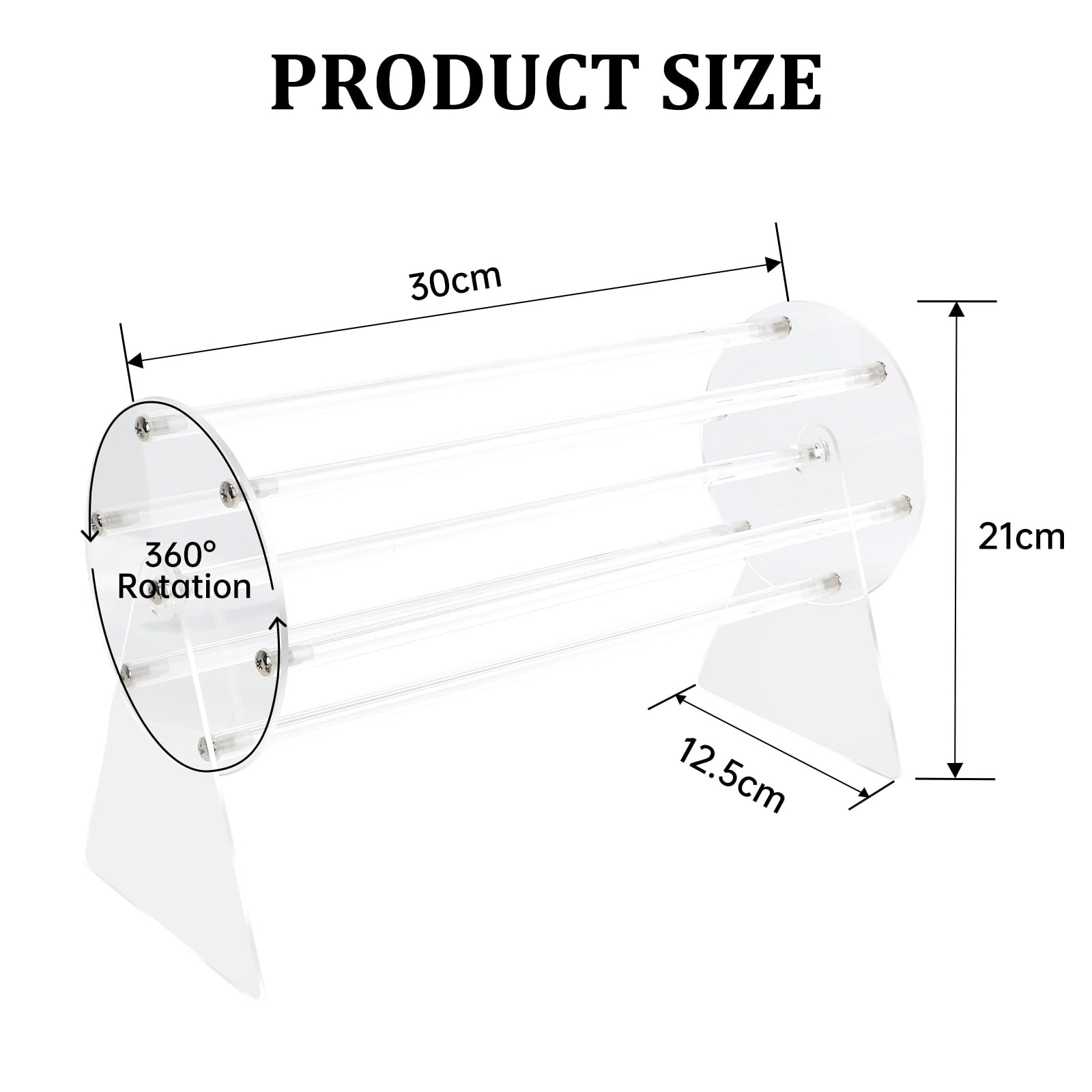 lalago Porta Cerchietti Per Capelli, Organizer Per Fermagli Per Capelli A 360 Gradi, Supporto Per Espositori Per Capelli, Custodia Rotante Per Accessori Per Capelli Per Donne E Ragazze (In piedi)