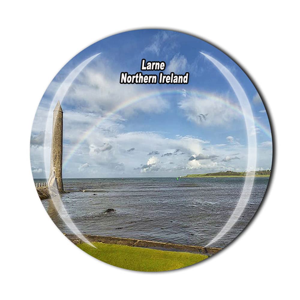 Larne Northern Ireland UK Fridge Magnet Souvenir Gift Crystal Refrigerator Magnetic Sticker Collection