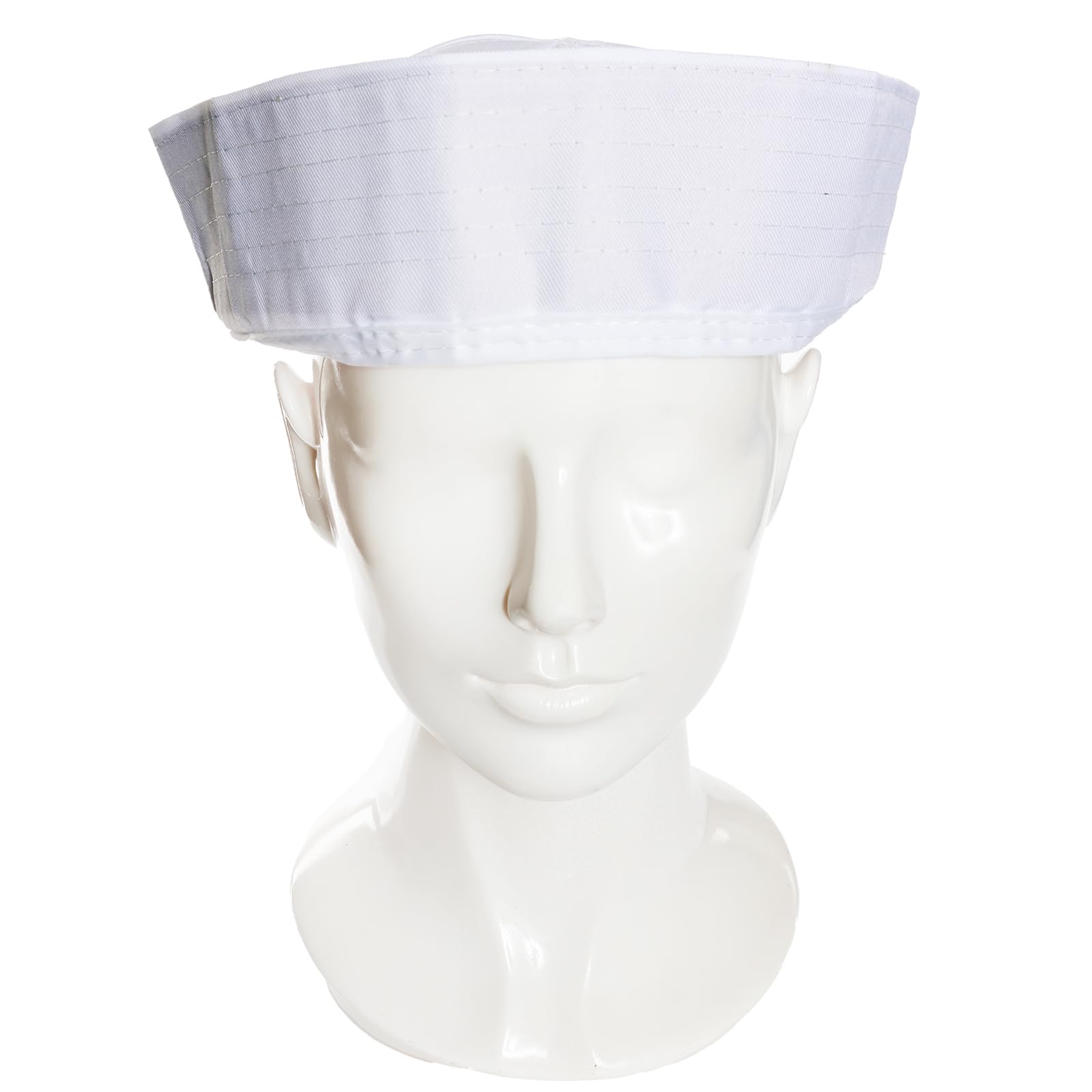 Adults Doughboy Sailor Hat - Pack of 1 - Classic All-White Sailor Hat - Adults Navy Sailor Fancy Dress Costume Accessory