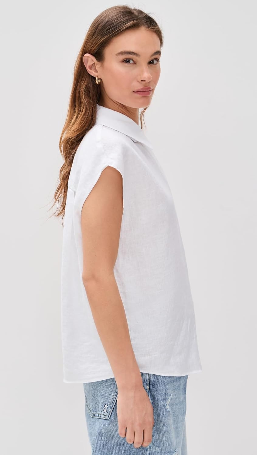 Vince Women's Cap Sleeve Button Down Blouse - Image 4