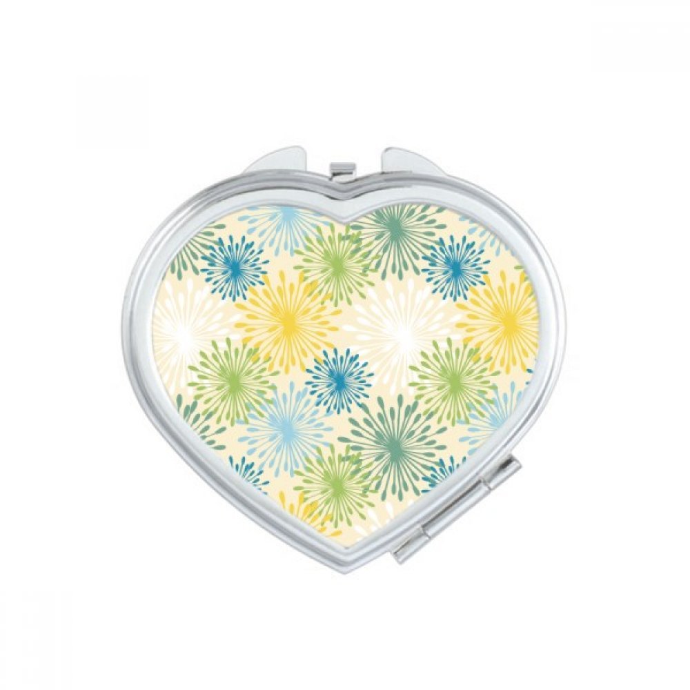Miroir compact de maquillage pissenlit en cœur pochette voyage