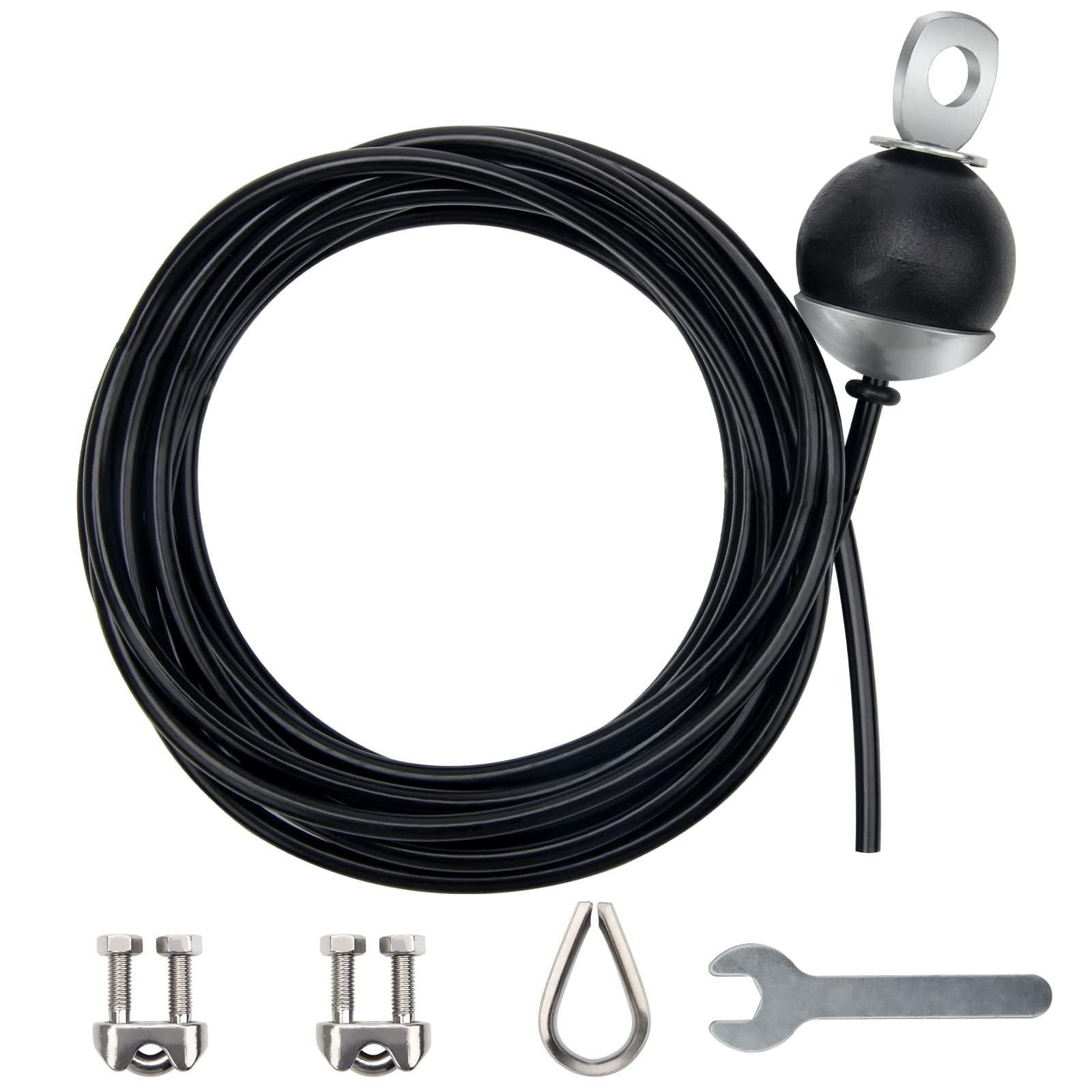 Azonee Fitness Pulley Cable 196 Inch, Adjustable Home Gym Cable Pulley System Replacement Fitness Cable, Thick 5 mm Heavy Duty Pulley Cable, for Home Gym Cable Pulley Machine Accessories