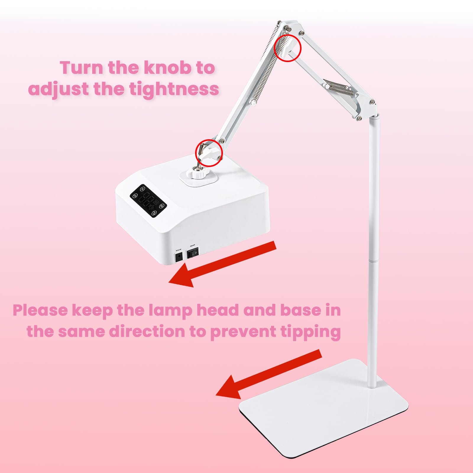 Lampe UV pour pieds 78 W sans fil Lampe de pédicure suspendue Lampe à ongles LED sur bras