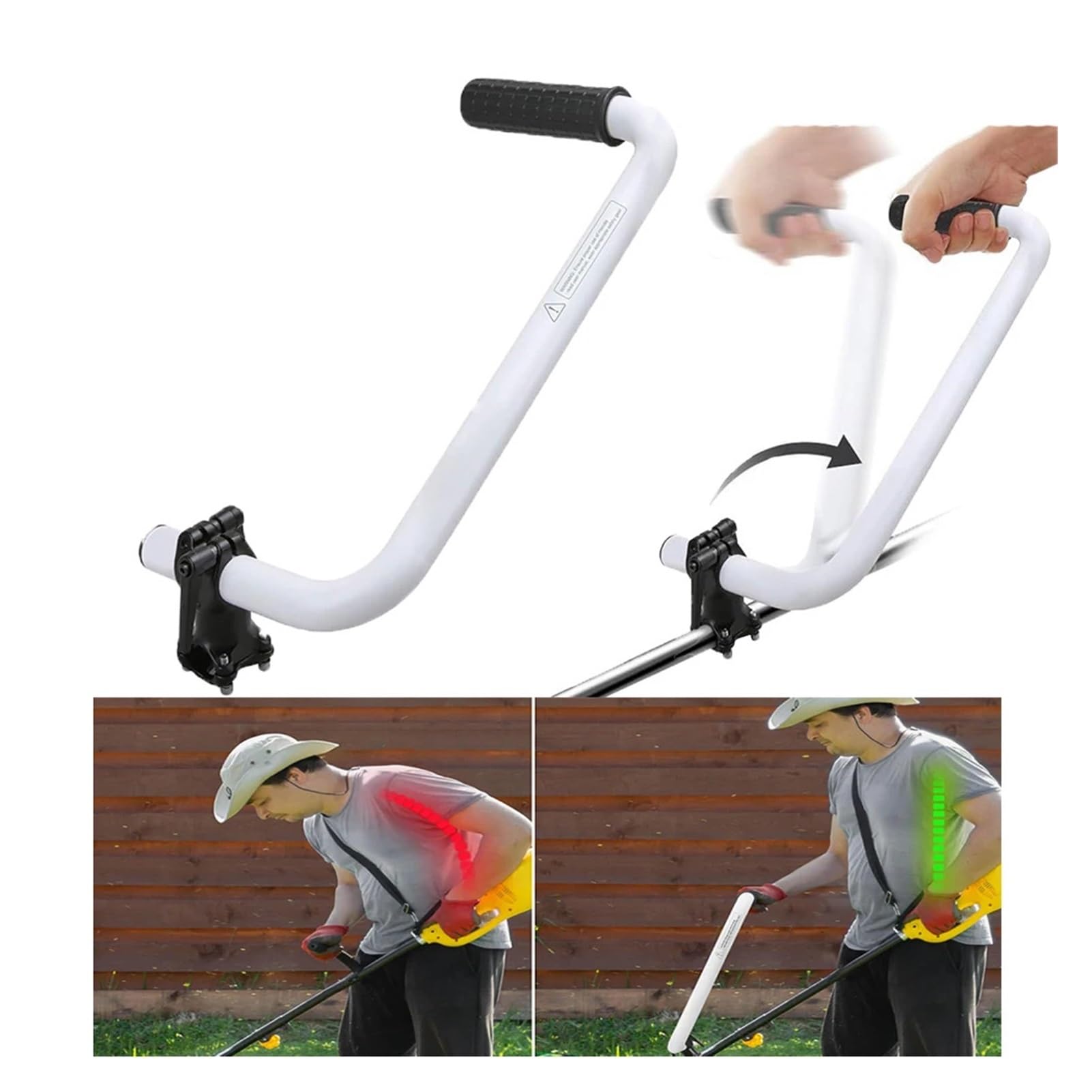 Accessori Per Tosaerba Manico del decespugliatore migliorato, estensione del filo, impugnatura ergonomica salva-schiena Attrezzo