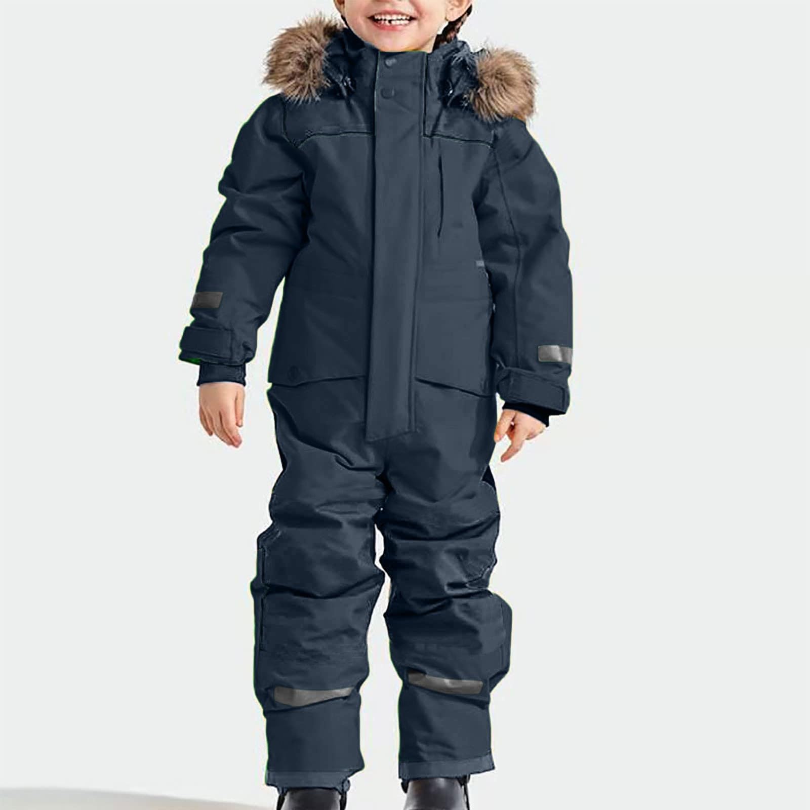 Mono Bebe Invierno Traje de nieve para bebé una Pieza Cálido Body Manga Larga Ropa Exterior con Capucha pijama suave