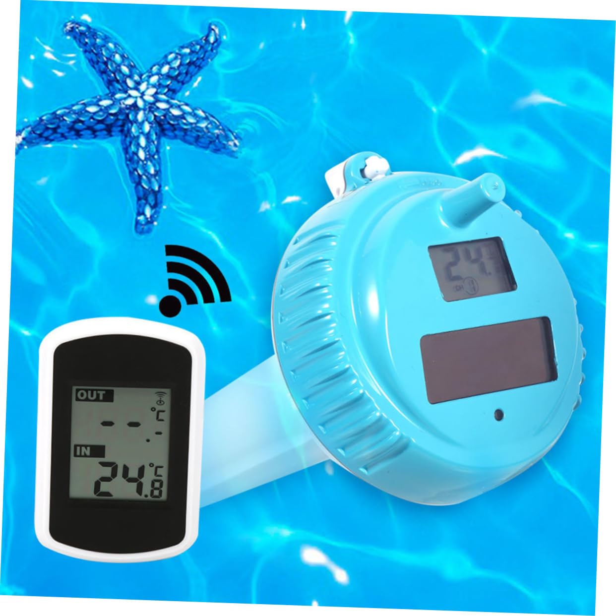 SUPVOX Termometro Digitale Wireless per Piscina e Spa Monitor della Temperatura Acqua Coperchio Tenuta Stagna Facile Lettura