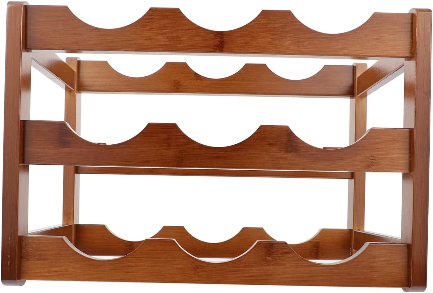 Bamboo Wine Rack Display Stand Freestanding Wine Storage Shelf for Home Bar Living Room Kitchen Holds Bottles Sturdy and Smooth Finish for Daily Use