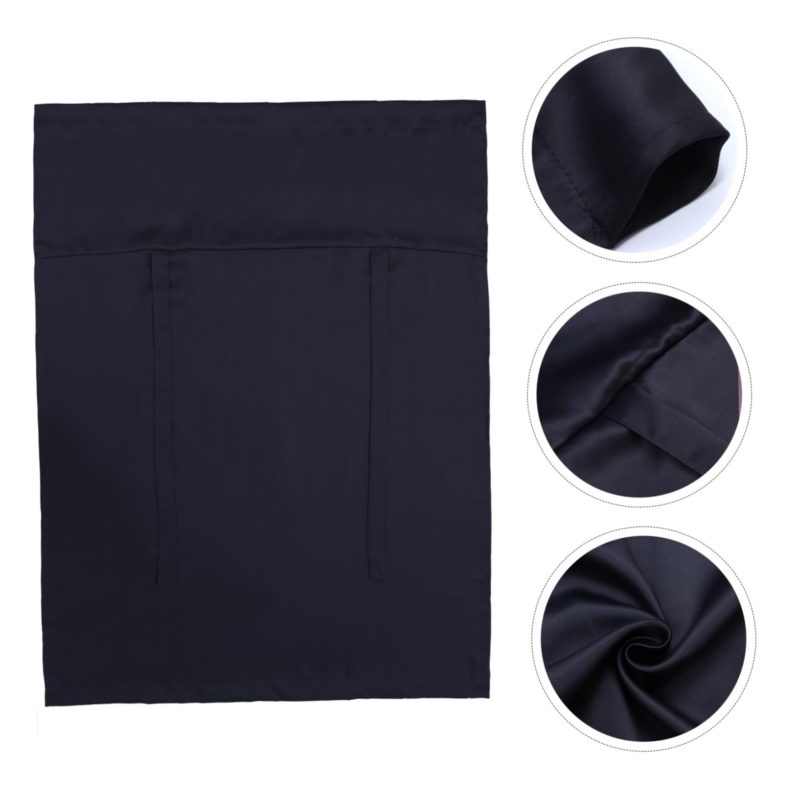 Schwarzes Verdunkelungs raffrollo mit Bindeband Blickdicht Lichtblockierend Eleganter Sichtschutz für Wohnzimmer und Schlafzimmer Einfache Höhenverstellung Wohnliche