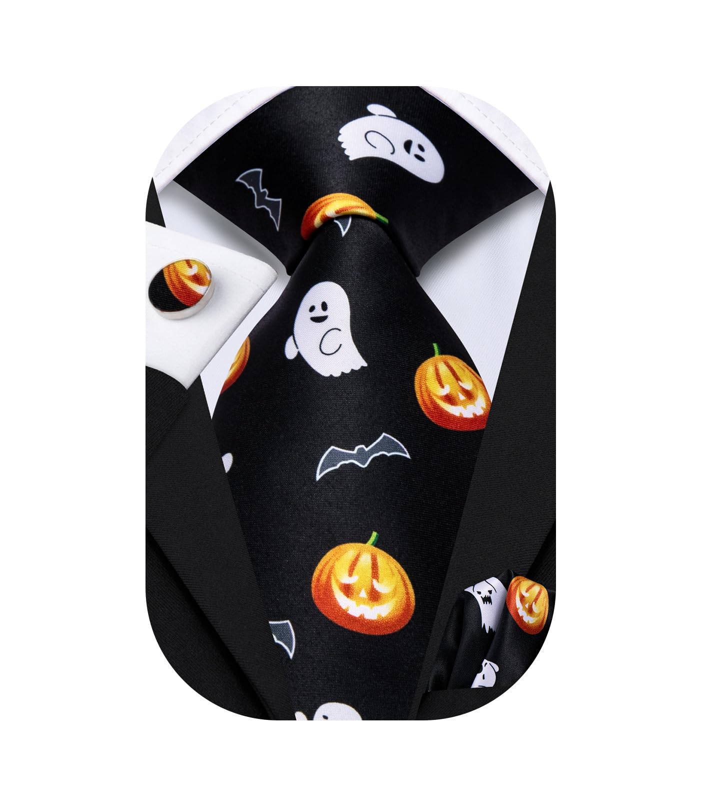 DubulleMens Paisley Striped Tie Silk Mens Necktie and PocketSquare Cufflinks Set Wedding Fomral Party