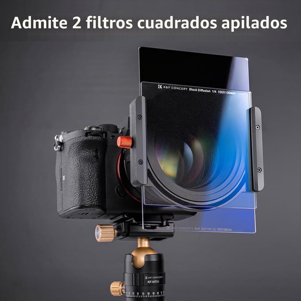 K&F CONCEPT Nano-X Portafiltro de Metal para Nano-X Filtro Cuadrado Soporte de Filtro con 8 Anillos Adaptadores para Nano-X Filtros