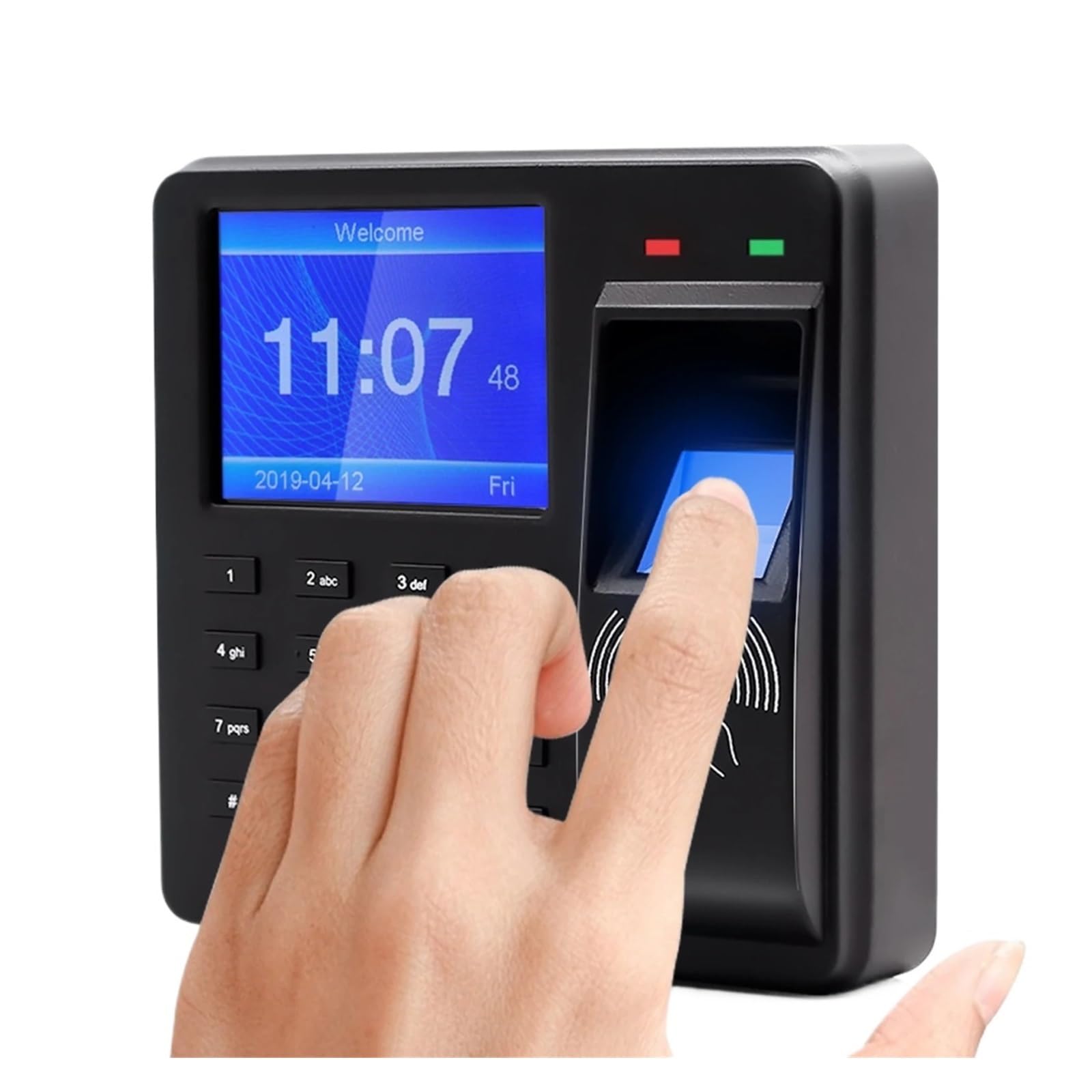 Rilevatore Presenze, Controllo accessi Macchina rilevazione presenze Riconoscimento impronte digitali/password/carta d'identità Orologio marcatempo Registratore di check-in dei dipendenti