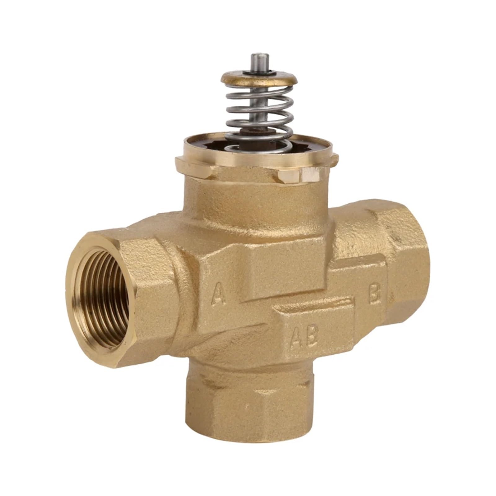 Elektrischer Kugelhahn für Wasser 1/2'' 3/4'' 1'' 3-Wege-Messing-Motorkugelventil mit elektrischem Absperrventil VC6013 Fan Coil AC220V Motorisierter Kugelhahn aus Edelstahl(3/4")