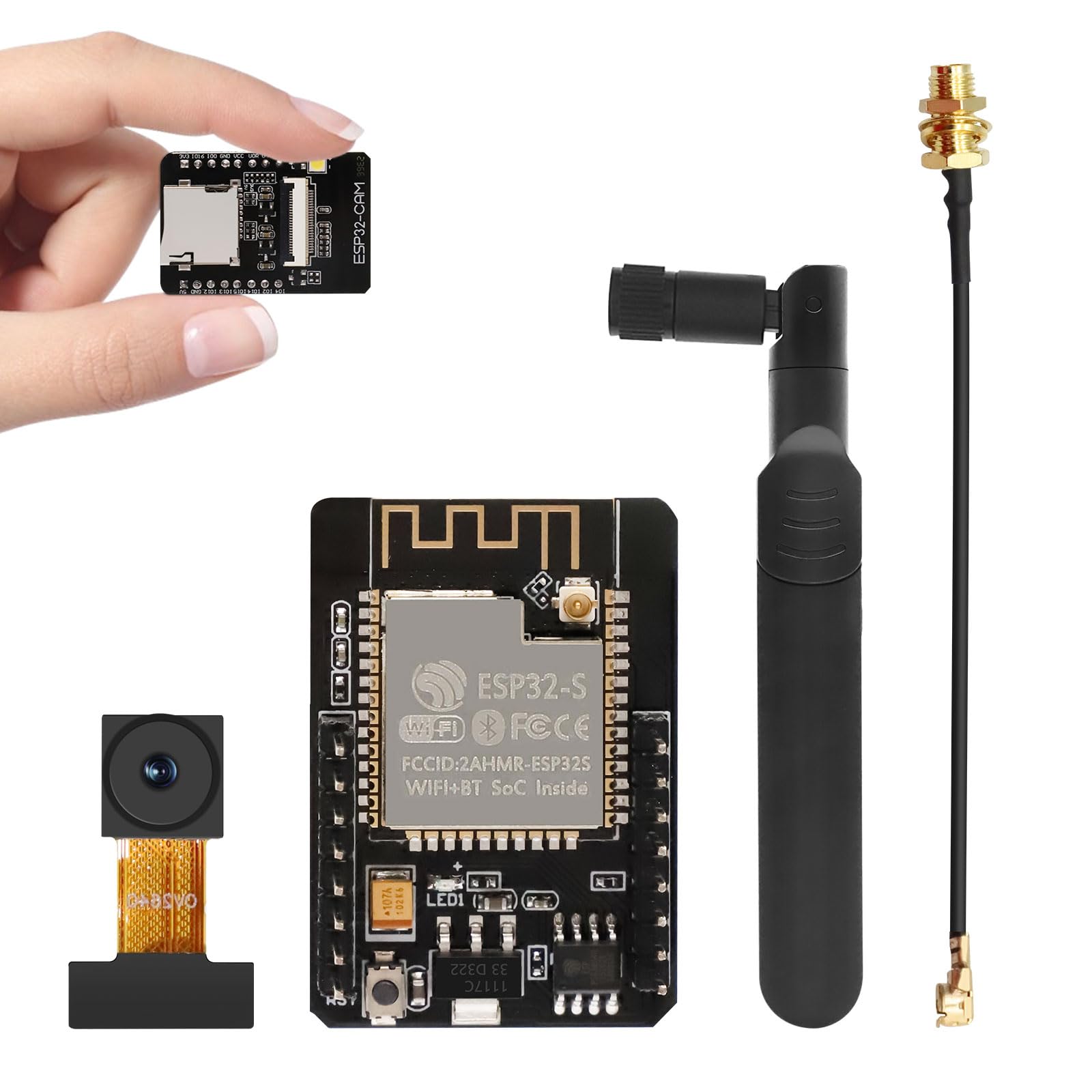 ESP32 CAM carte de développement WiFi Bluetooth OV2640 module TF antenne 8 dBi