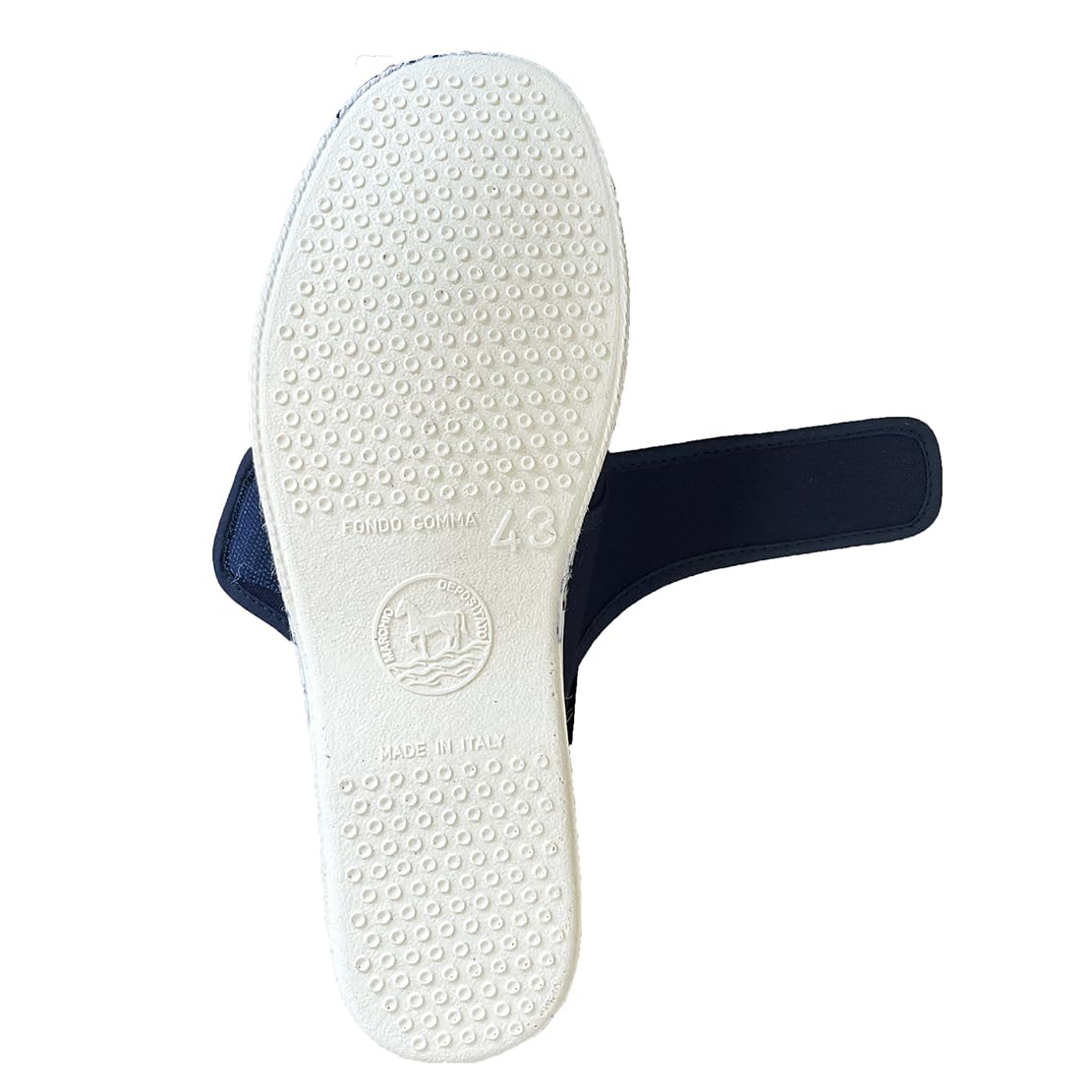 Emanuela scarpe pantofole uomo estive RIMINI in tela a nido d'ape davanti con strappo pianta comoda - Made in Italy