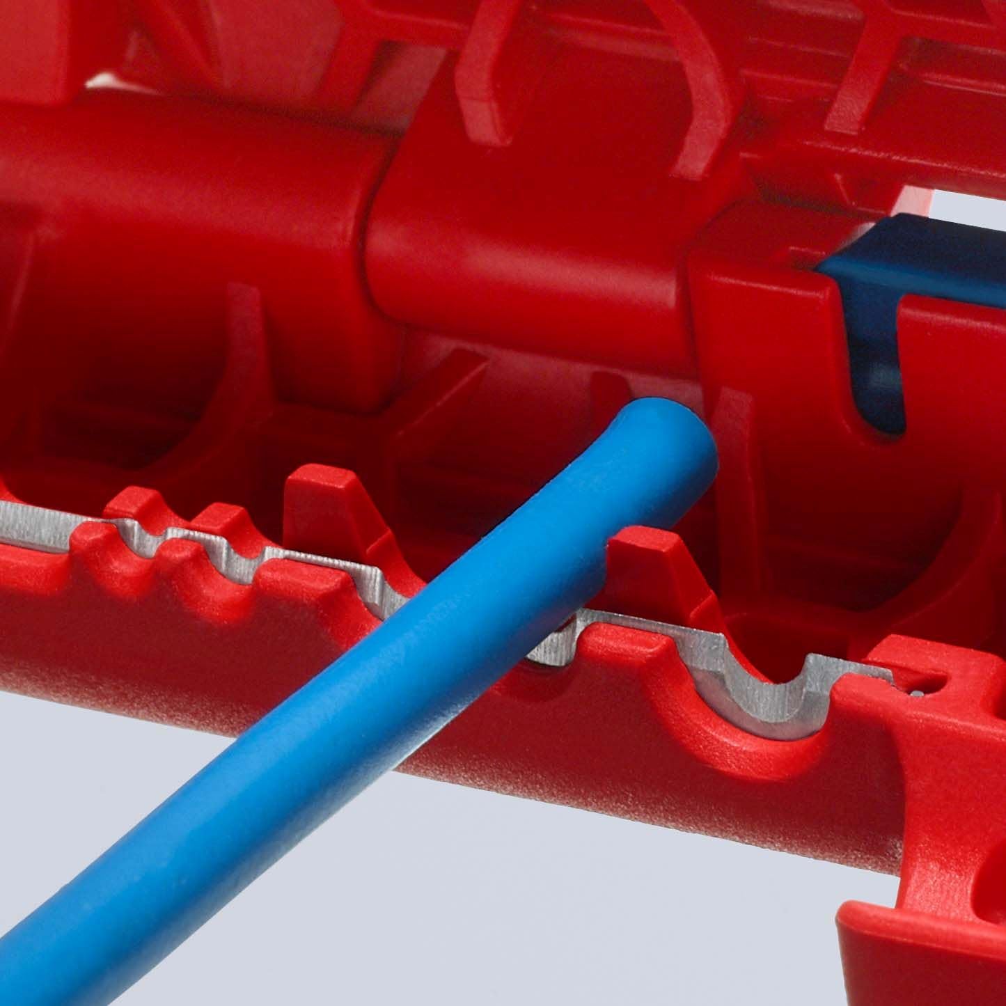 KNIPEX Ergostrip Universal Stripping Tool for Right-Handers, 135 mm, Round Cable, Coax Cables, Data Cables, Wire Stripper, 16 95 01 SB