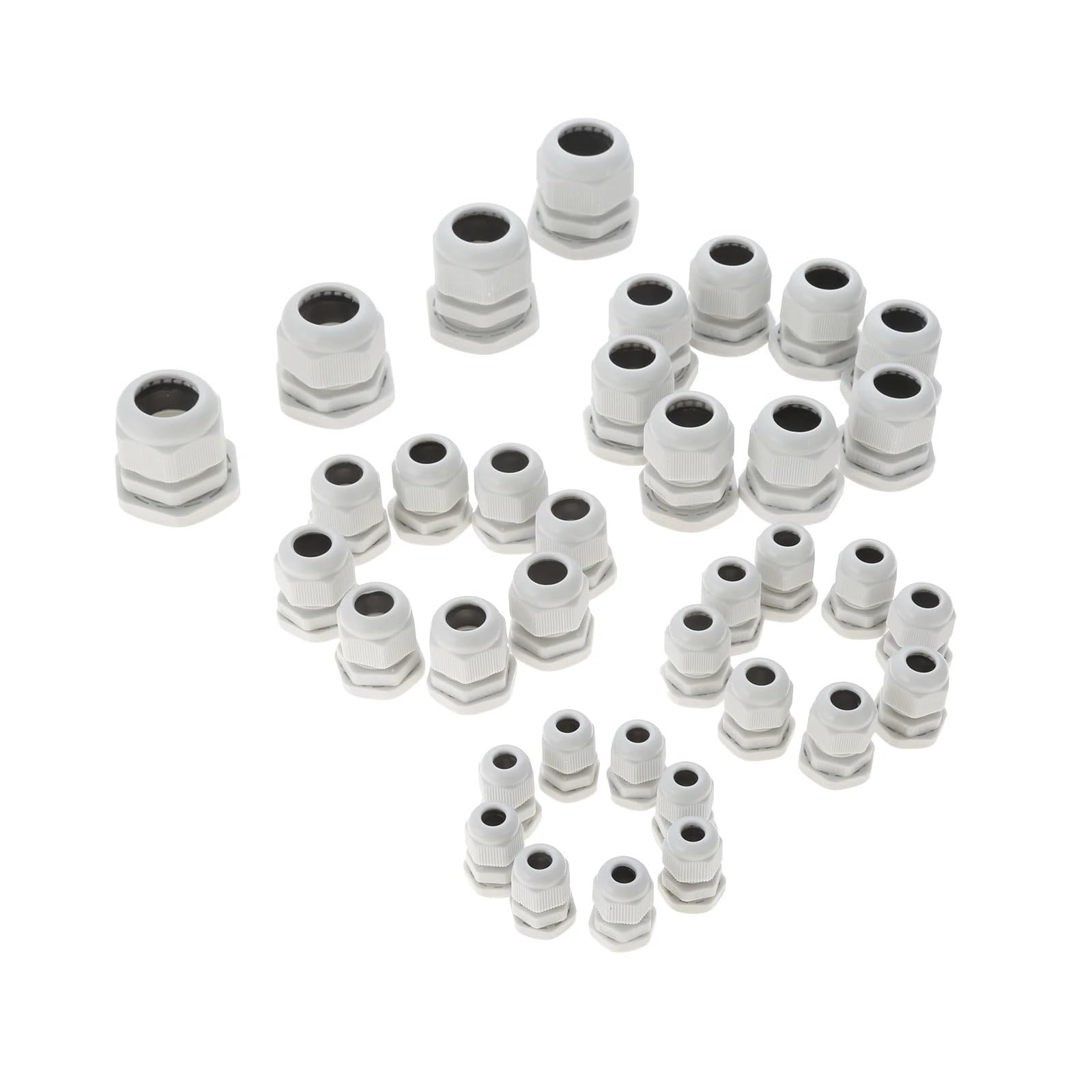 36 pz Kit Pressacavi Regolabile 3-21mm Dado di Bloccaggio Connettore Giunto IP68 Impermeabile M12 M16 M20 M25 M32 plastica nylon