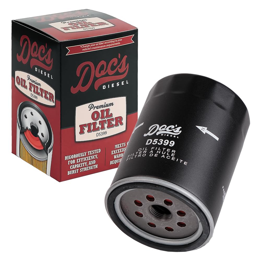 Doc's Diesel Oil Filter D5399 | Compatible with Chevrolet/GMC 6.6L Duramax 2500HD, 3500HD 2001-2019 | Replaces PF2232