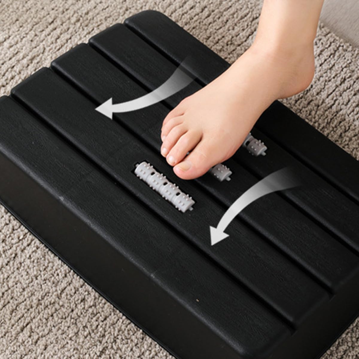 Poggiapiedi Massaggiante a Rotelle in Pp Antiscivolo Rulli per Ufficio e Casa Poggiapiedi Sotto Scrivania Design Ergonomico e Adulti per Comfort e Supporto Quotidiano