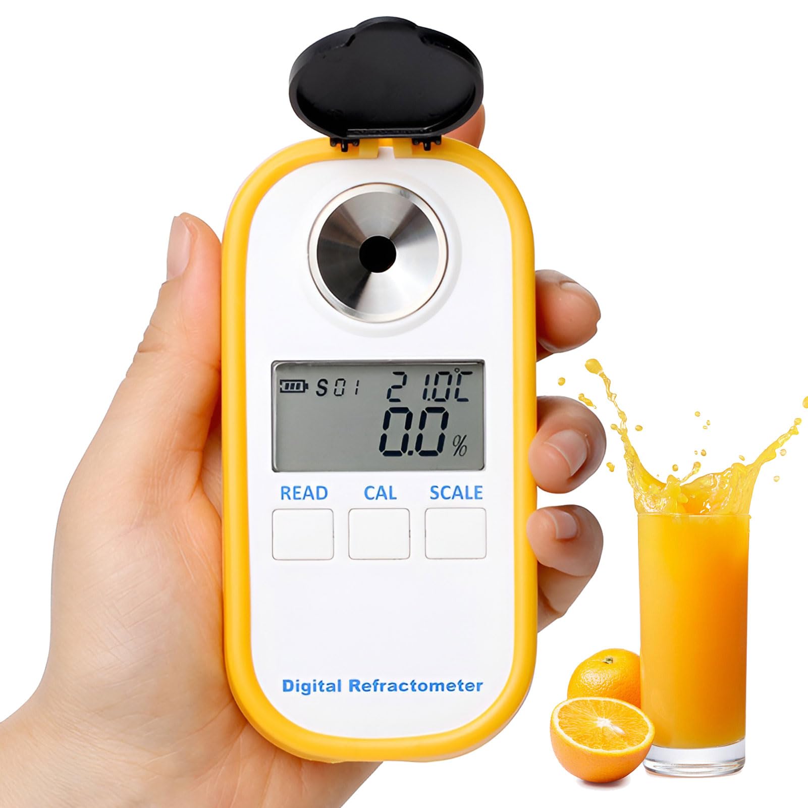 Rifrattometro digitale Brix per caffè, misuratore di concentrazione con compensazione della temperatura, misura 0-50% Brix e 0-25% TDS, misuratore TDS facile da usare per gli appassionati di caffè