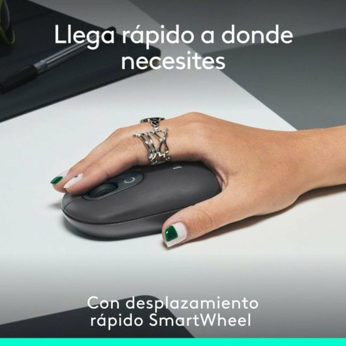 Logitech Pop Mouse Ratón Inalámbrico Compacto Con Función de Emoji Personalizables Grafito