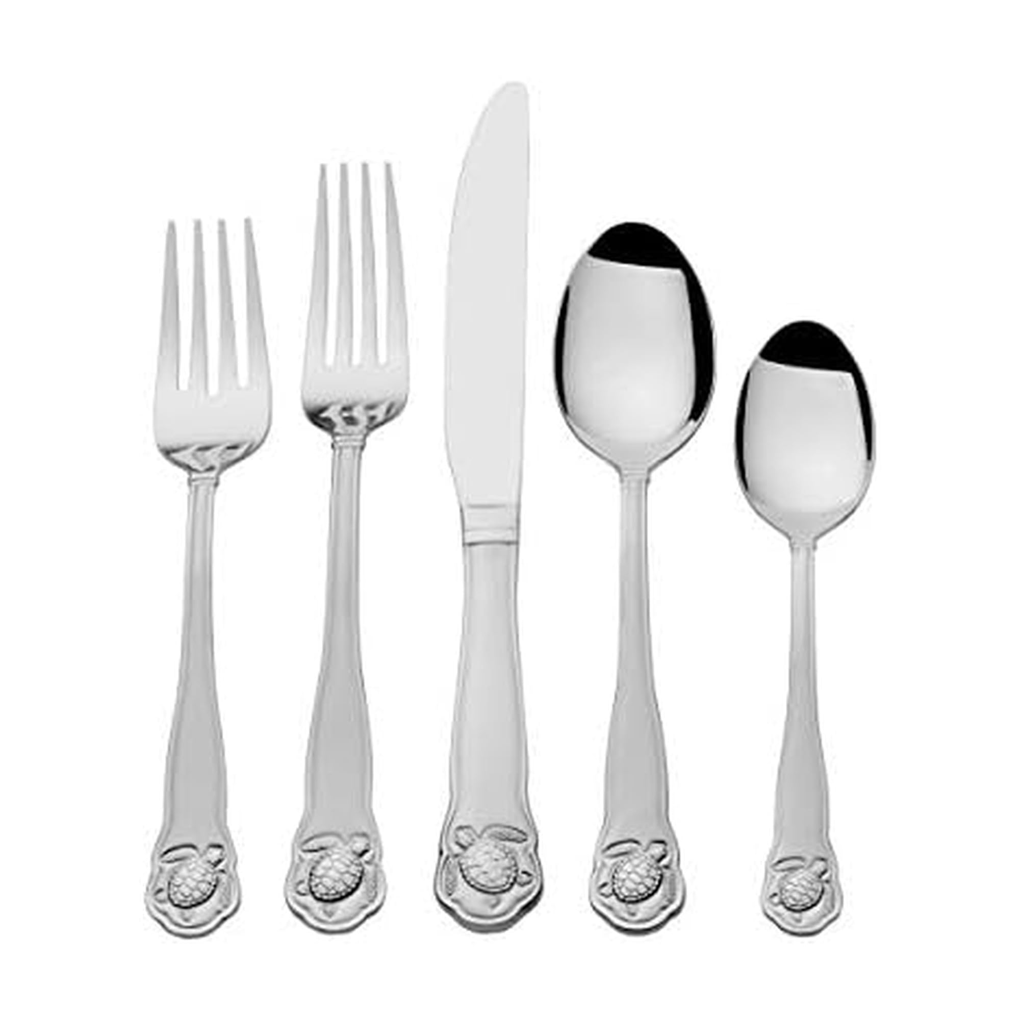 Towle Sea Turtle 20-Piece Flatware Set, Stainless Steel