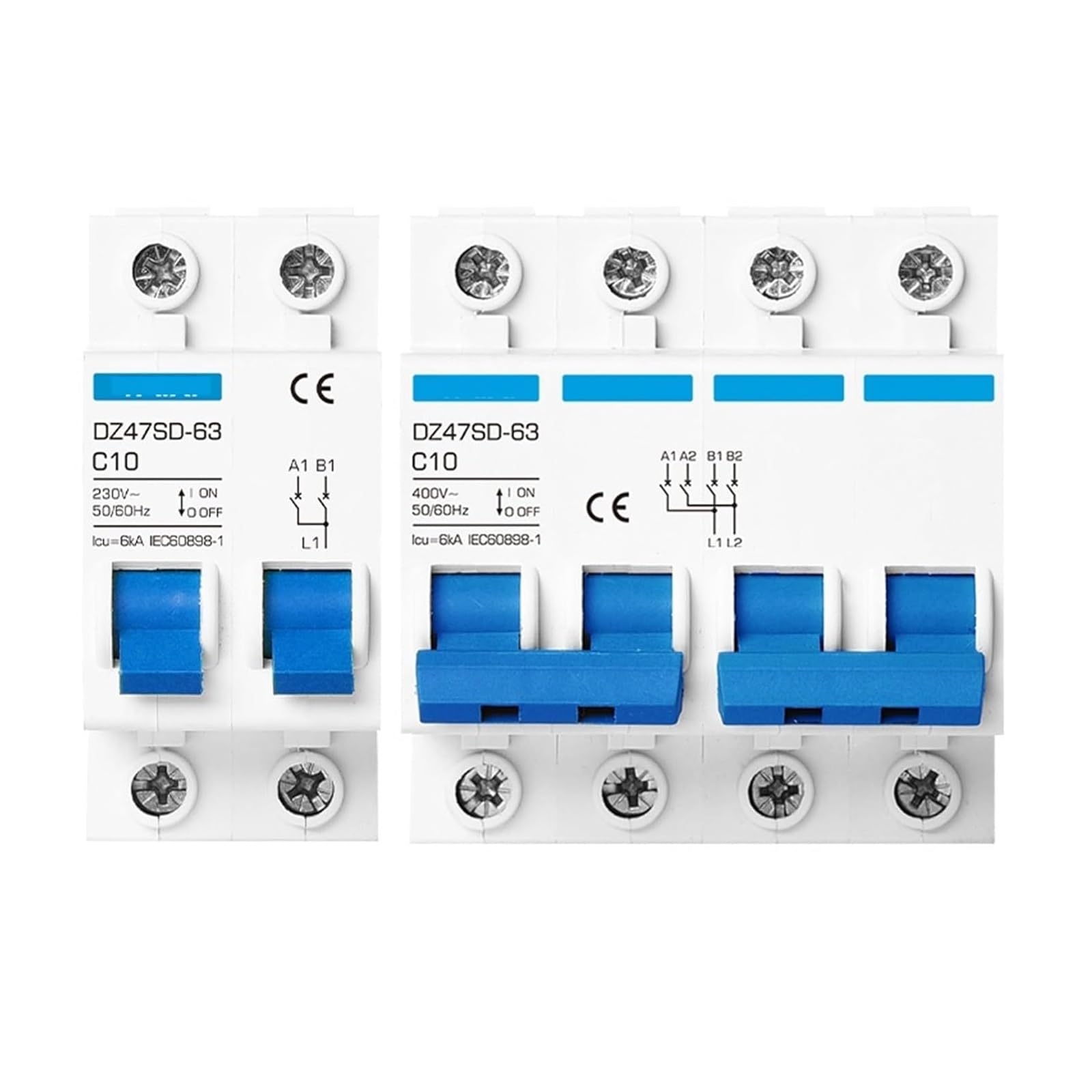 Disyuntor de Transferencia Potencia Dual, Interruptor Manual, Protector diferencial, Mini MTS, 220 V, 50/60 Hz, 1 Unidad. Color: 1P-1P(1P-1P,40A)