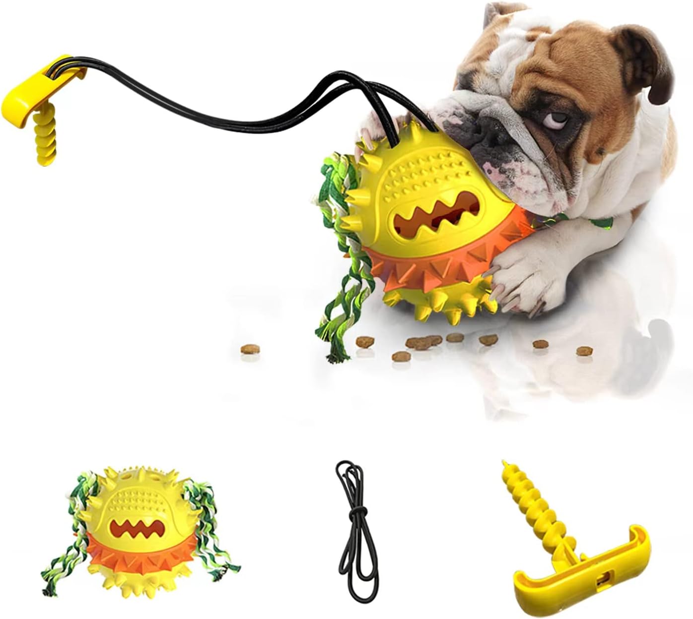 Banhey Dog Toys Interactive for Aggressive Chewers Small Medium Large Breed Dog Puzzle Tough Chew Toy Durable Tug War Rope Toy Bulldog…