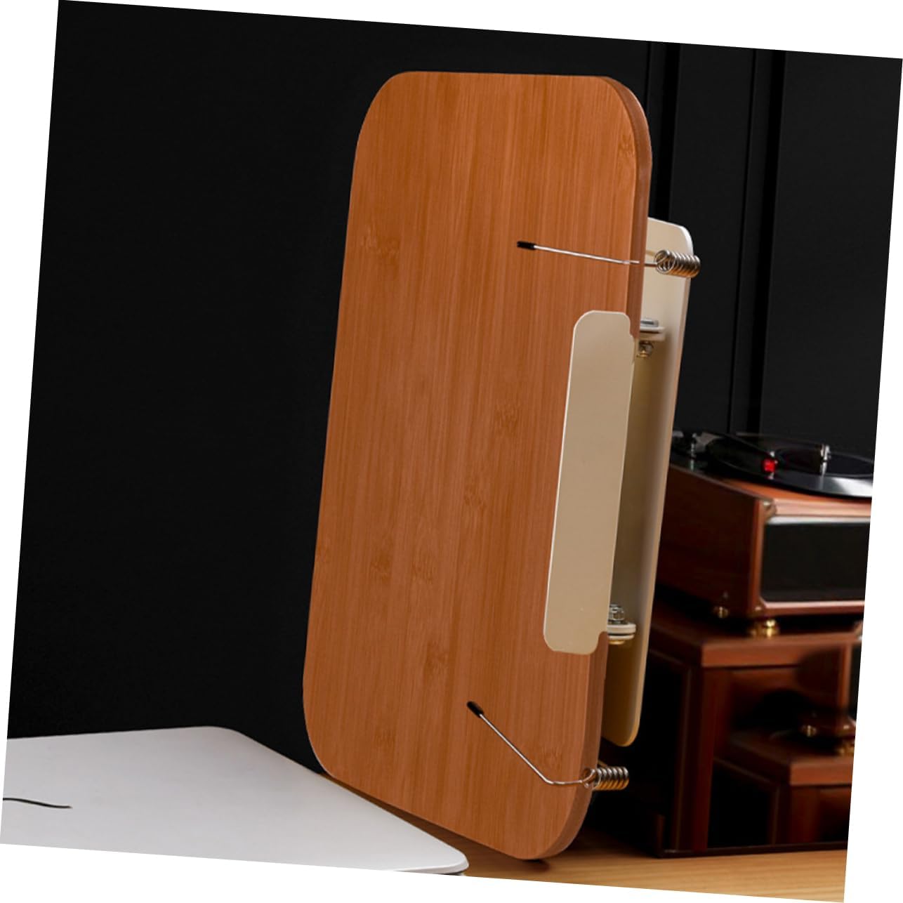 Rotating Book Stand Reading Holder for Textbooks Recipe Books and Laptops Durable Design with Double Support for Stability for Desks and Bedside Tables