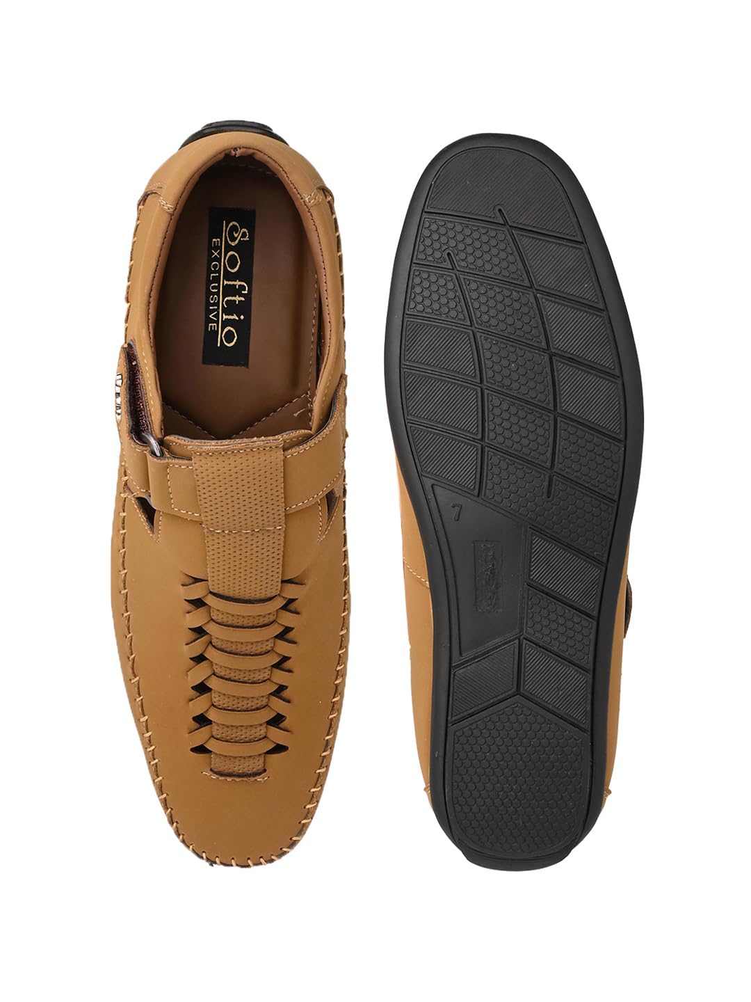 SOFTIO synthetic Man Casual Comfortable, Stylish Slip Onsandal(Tan-9) (B0CKVNHL28) Amazon Price History, Amazon Price Tracker