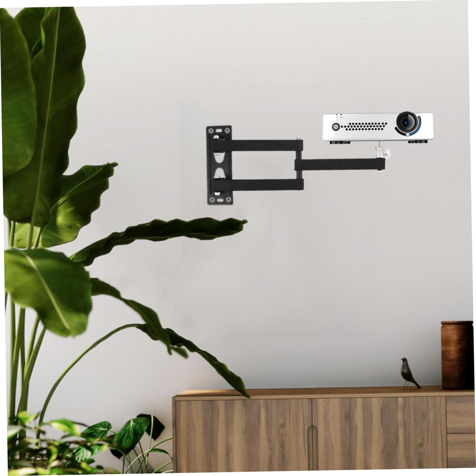 Soporte de Proyector Ajustable Gancho Fuerte y Estable de Aleación de Aluminio Diseño Compacto Que Ahorra Espacio para Pared para Habitación y Sala