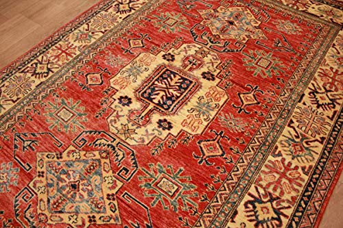 ETFA Kazak Teppich Orientteppich - 209x140 cm - Rot - LAGERVERKAUF – Bild 8