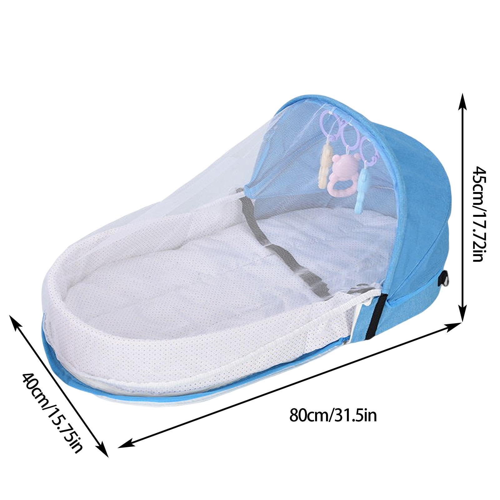Lettino Da Viaggio Culla Per neonatis - Culla Pieghevole | Con Zanzariera, Nido Accogliente, Lettino Per Bambini | Culla Portatile Per Bambini Con Giocattoli Per Lo Sviluppo E Rete Traspirante