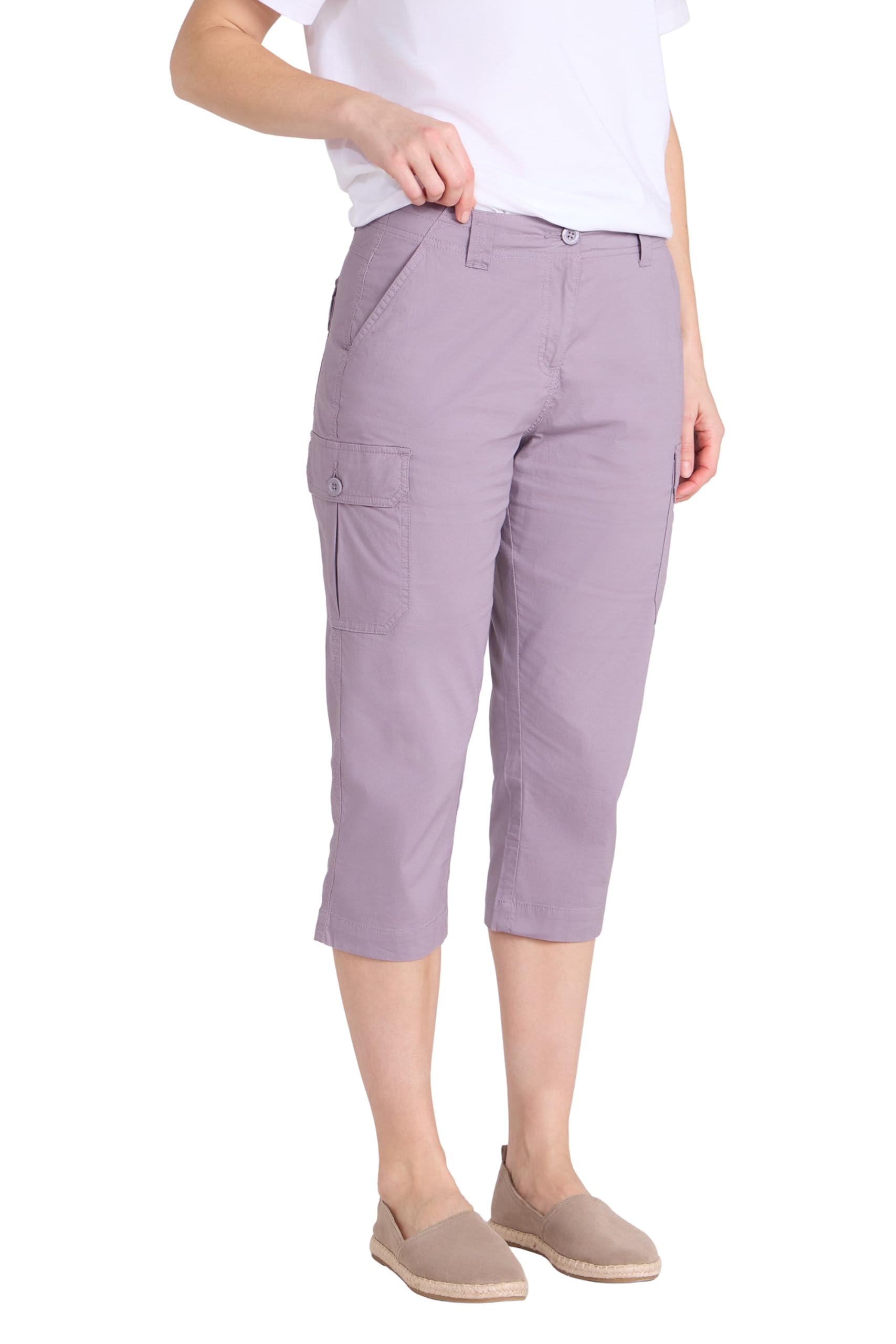 Mountain Warehouse Coastal Stretch Womens Cargo Capri Grey (Cargo Capri) Women's Size 12