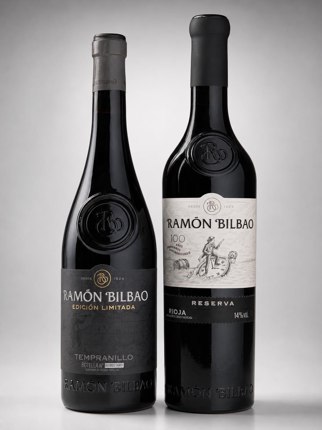 Ramón Bilbao Pack Premium Rioja con Caja de Regalo MySecretWine – Edición Limitada Tempranillo + Reserva – Estuche Gourmet de 2 Botellas de Vino Tinto DOCa Rioja -MYSECRETWINE-