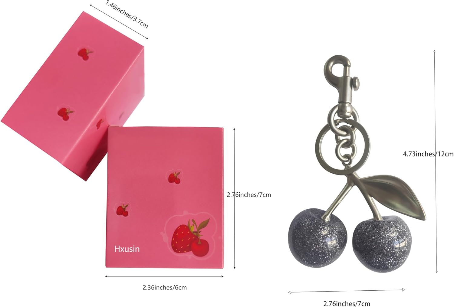 Cherry Keychain for Women - Cute Cherry Bag Charm, Purse Charms for Handbag, Durable Fruit Keychain Accessories - Image 2